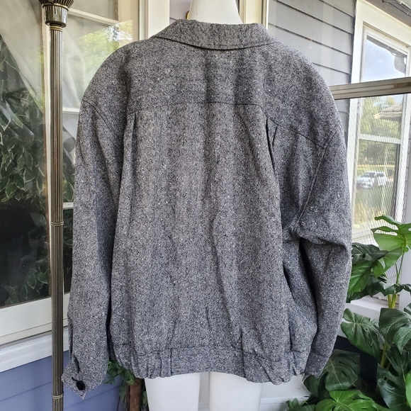 Pendleton Vintage Virgin Wool Tweed Bomber Jacket Size 20W - Picture 9 of 13